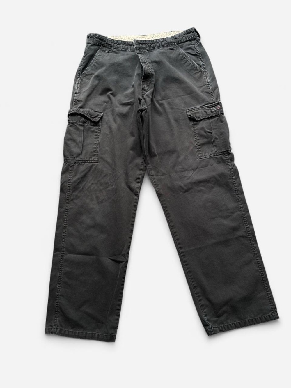 ✨Black cotton cargo pants with adjustable waist, size 36 x 34 ✨